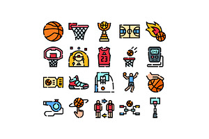 Basketball game equipment and player, an Object Graphic by pikepicture