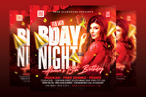 Birthday Night Party, a Flyer Template by MithilaCreation