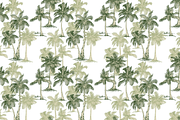 Green Palm Patterns Tropical Forest, a Decorative Illustration by Jeanna Draw (Thumbnail 2 of 14)