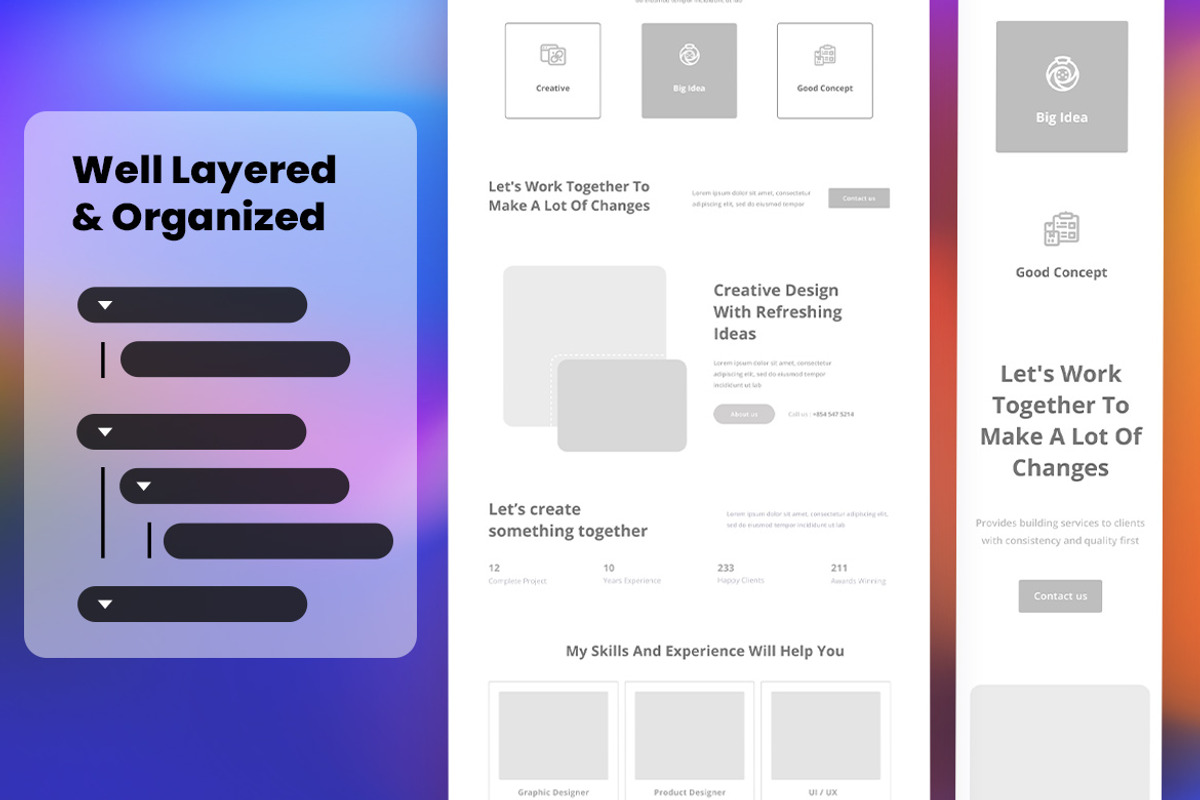 Online Portfolio Wireframe Website, a Wireframe Template by INSPR STD (Photo 2 of 4)