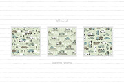 Toy Cars Seamless Patterns, Cliparts, a Pattern Graphic by AllNikArt (Thumbnail 3 of 6)