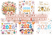 Happy New Year 2026 Celebration, a Seasonal Illustration by Creative design (Thumbnail 1 of 7)