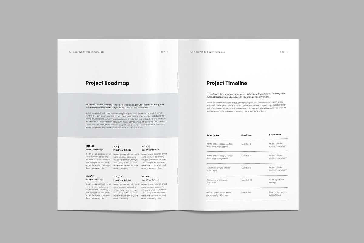 Minimal Whitepaper Template, a Brochure Template by afsar.hossain (Photo 7 of 9)