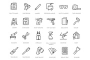 Set of outline Painting Decorating, an Outline Icon by Tettygreen (Thumbnail 2 of 2)