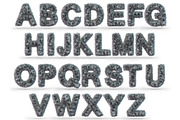 Uppercase fluffy and furry GRAY font, a Background Graphic by 3D Graphics Shop (Thumbnail 3 of 3)