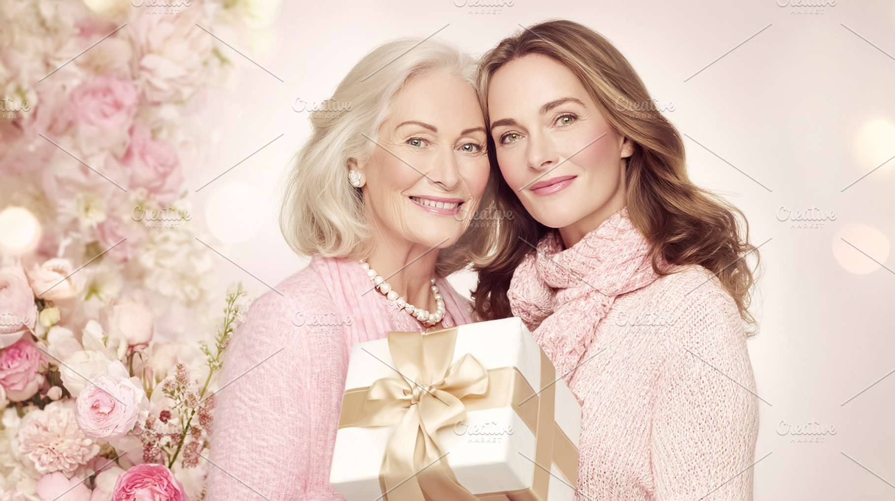 Mother and daughter celebrating a special day, smiling together,, a Photo by Studio ANNA