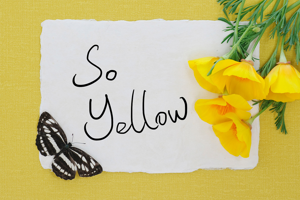 Yellow floral flatlay set, an Object Graphic by Pullia (Photo 2 of 9)