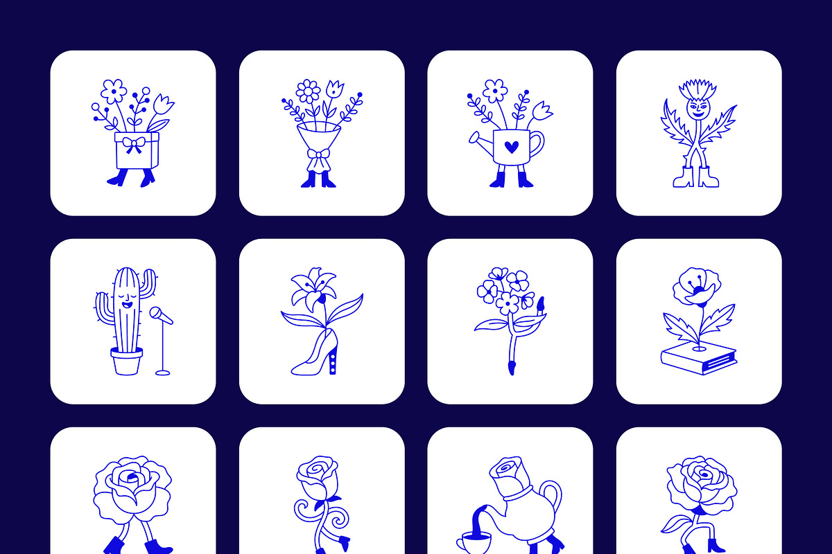 95 Flower Doodles Hand-drawn Icons, an Outline Icon by Prosymbols (Photo 9 of 11)