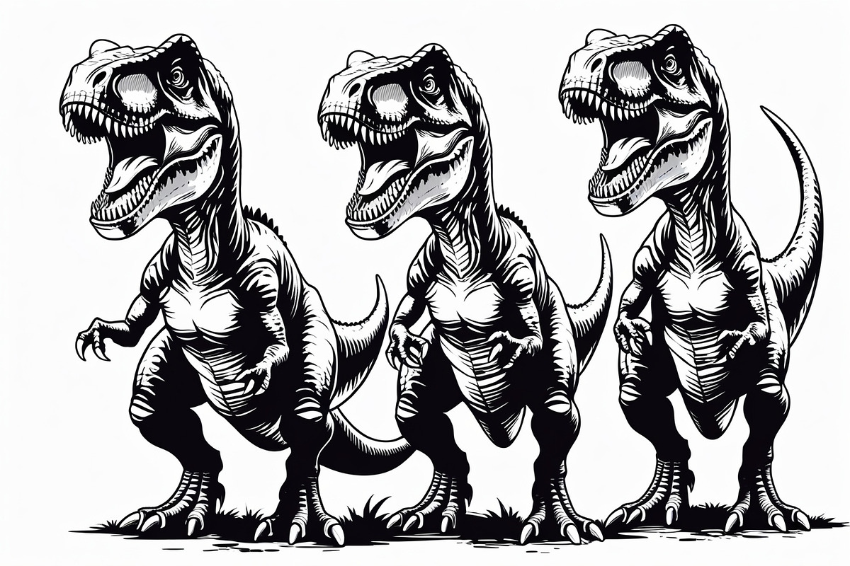 Dinosaur Silhouette Clipart Set, an Illustration by Gfx_Store (Photo 7 of 7)