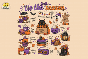 Cute Halloween Shirt Heat Transfer, a Seasonal Illustration by Daisy Design