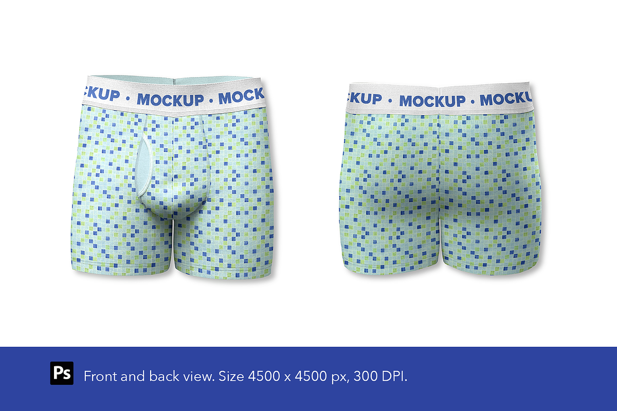 Men's Boxer Briefs Mockup, a Bottom Mockup by Irena Matiash shop (Photo 3 of 4)