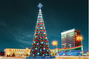 Vibrant Christmas Tree Featuring, a Holiday Photo by Our Amazing World