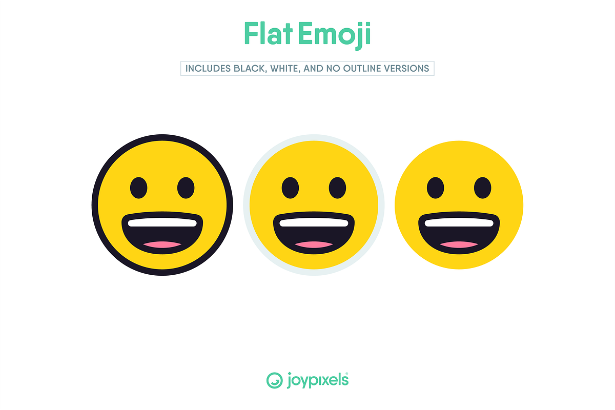 Flat Emoji Icons by JoyPixels®, an Outline Icon by joypixels (Photo 2 of 8)