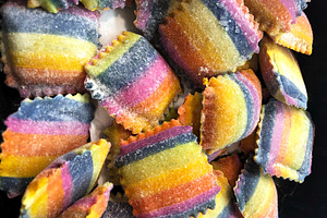 Rainbow ravioli