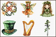 Watercolor Cute Celtic Clipart Bundl, an Illustration by Sublimation Artist (Thumbnail 3 of 6)