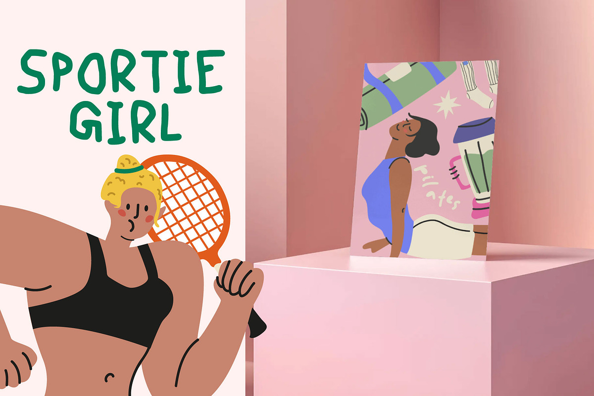 Girls sports Bundle, a Healthcare Illustration by Luamor (Photo 2 of 7)