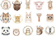 Boho Animal Portraits Watercolor, an Illustration by Designking (Thumbnail 2 of 5)