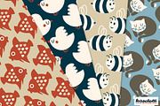 AnimalMinis Winter Paper and Clipart, a Pattern Graphic by kaeselotti (Thumbnail 4 of 7)