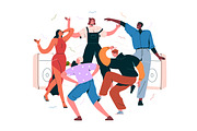Happy people dancing at party set, a Person Illustration by Good Studio (Thumbnail 7 of 14)