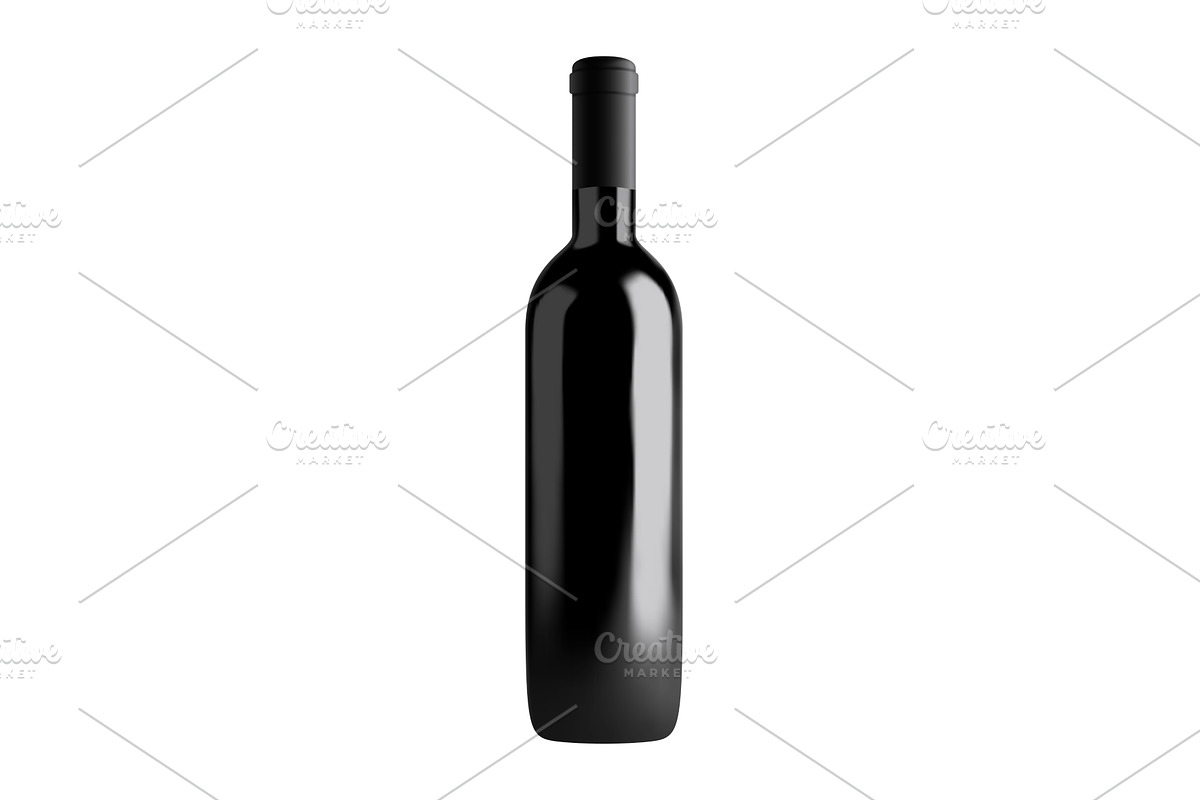 Vector wine bottle, a Food Illustration by Serebrennikov