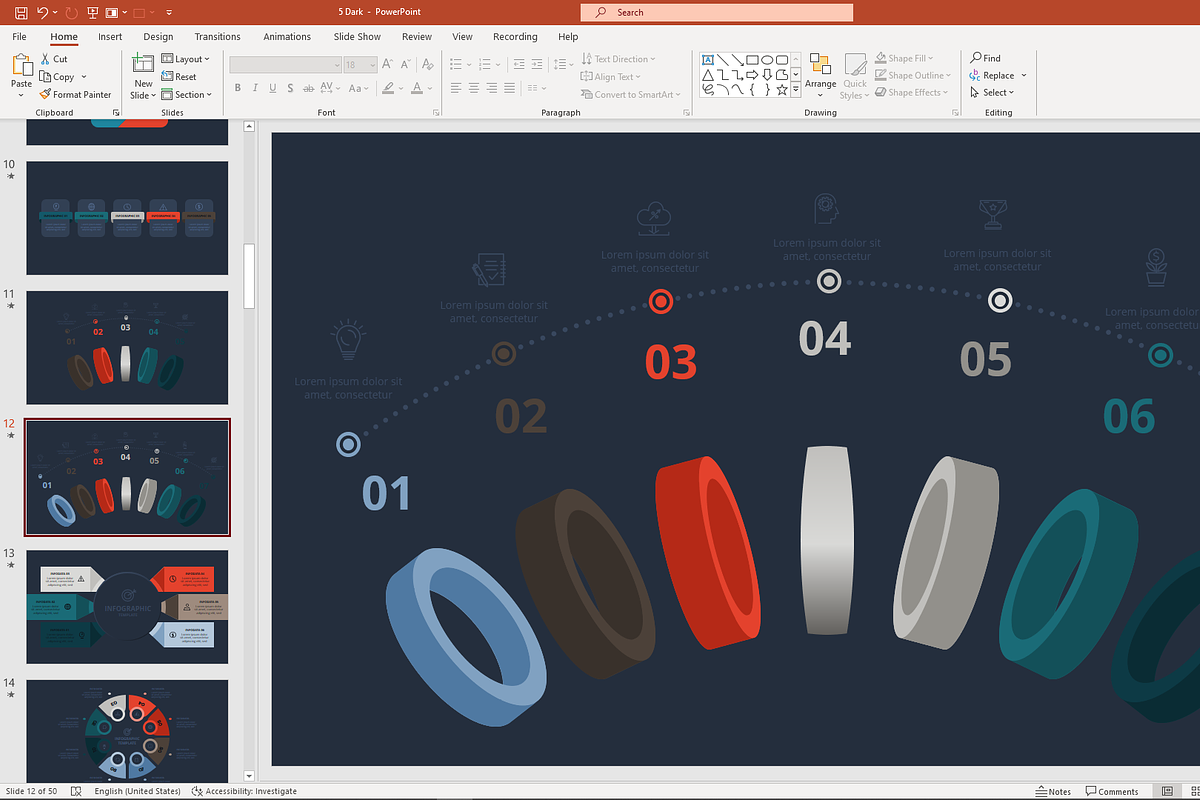 Powerful Presentation Template, a Presentation Template by Infographics project (Photo 13 of 13)