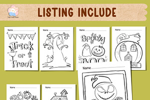 Halloween Activity Pack 80+ elements