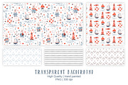 Nautical cute sea seamless patterns, a Pattern Graphic by UlitkaStudio (Thumbnail 10 of 17)
