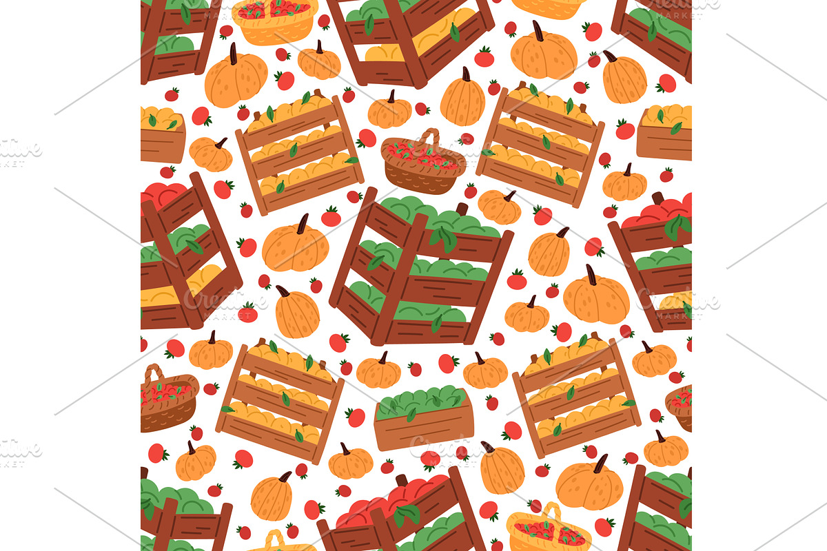 Autumn harvest of fruits and, a Food Illustration by Vectorbuum