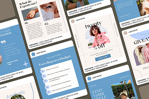 Baby Blue Instagram Templates