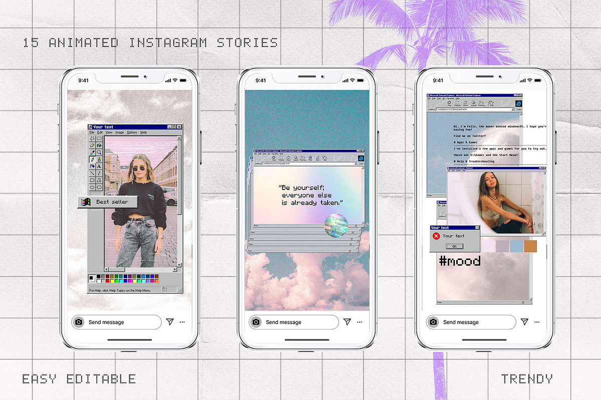 Old Computer Insta template Ps Canva, a Social Media Template by Marie T (Photo 8 of 18)