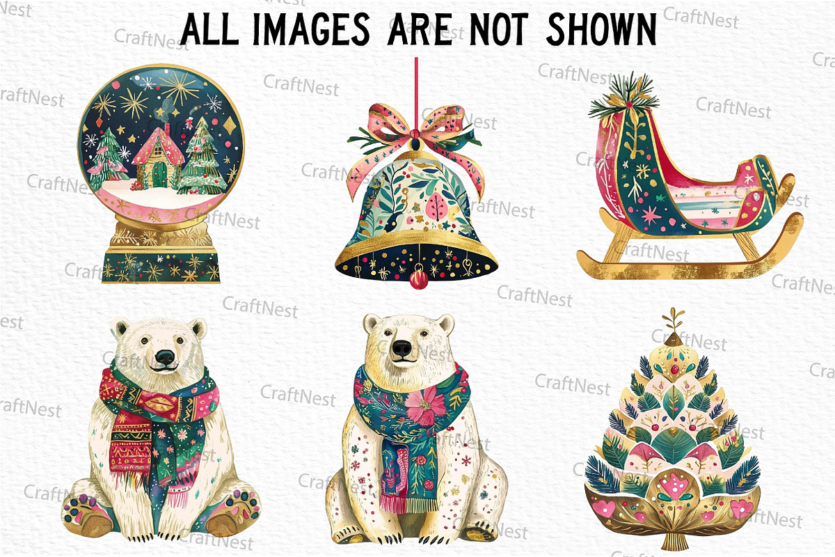 Whimsical Winter Clipart Bundle, an Illustration by Craft Nest (Photo 4 of 6)
