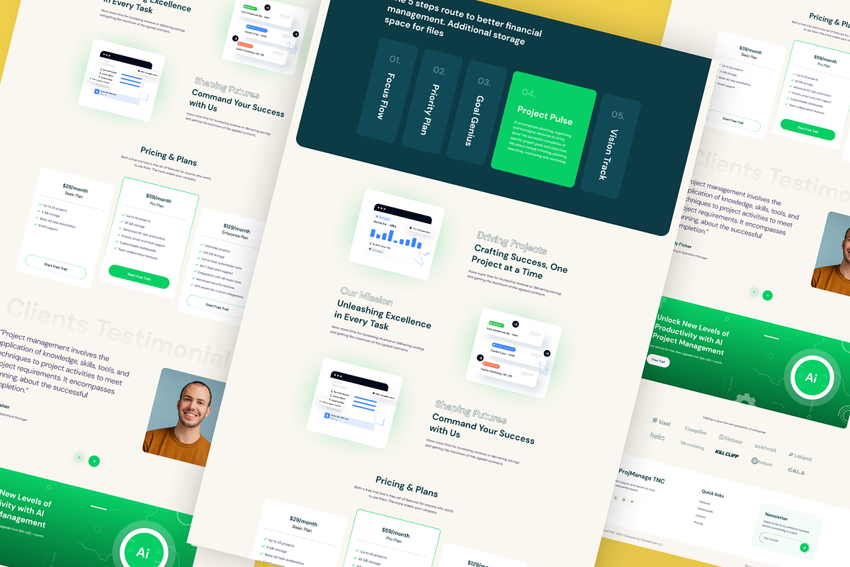 ProjManage, Project Management Website preview 2
