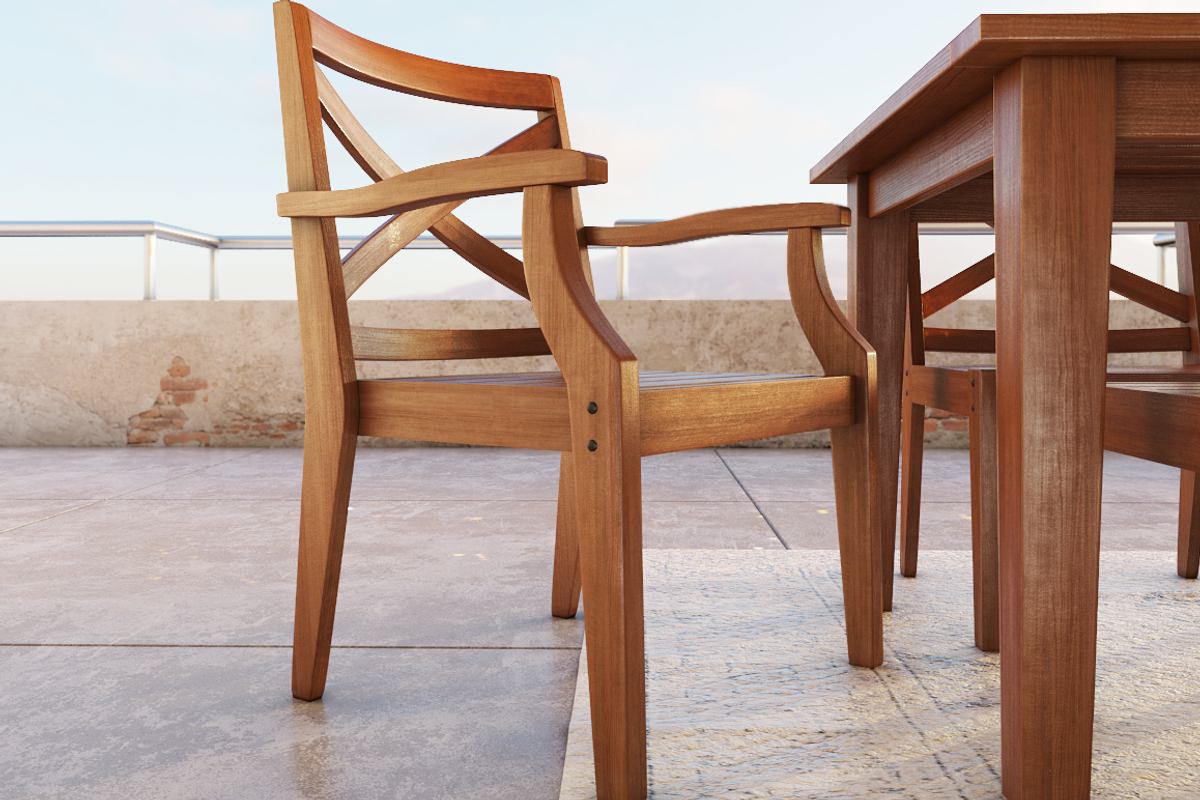 Teak Wood Dining - Full Set, a 3D by ShedLabs (Photo 2 of 3)