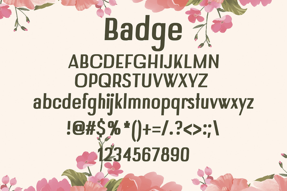 Badge Summer Font preview 2