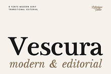 Vescura Serif Family | Intro 50% OFF