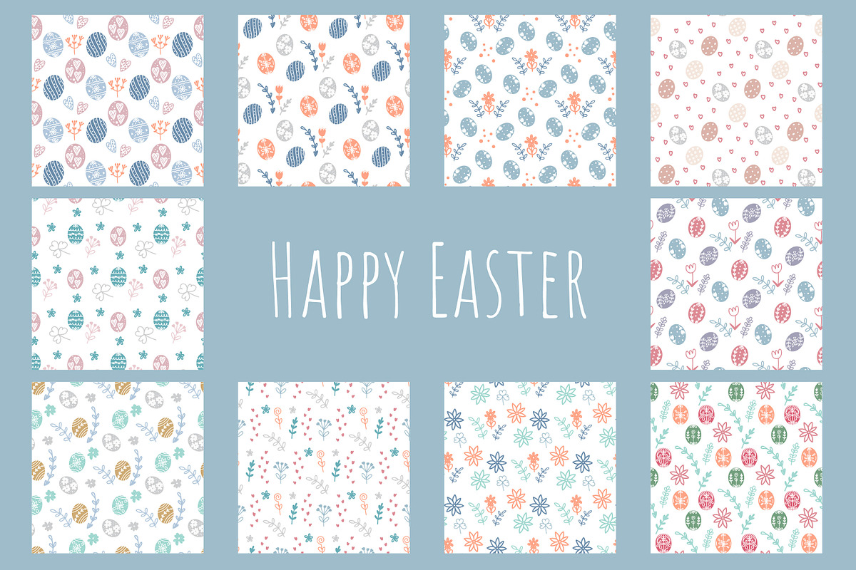 Easter eggs. Hand drawn collection, a Decorative Illustration by Tati_Kli (Photo 11 of 11)