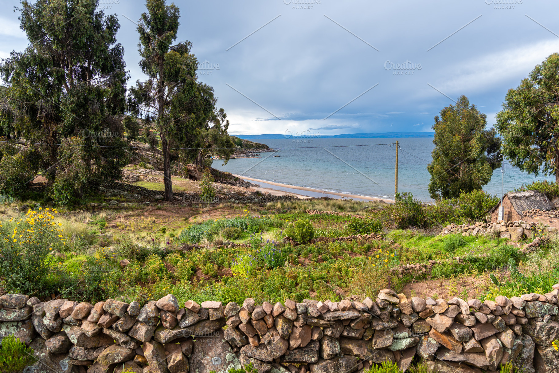 Sandy beach on Taquile Island, Lake Titicaca, Peru, an Architecture Photo by GoodGoods