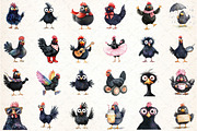 Quirky Funny Black Chicken Sublimati, an Illustration by DreamCafeArt (Thumbnail 3 of 3)