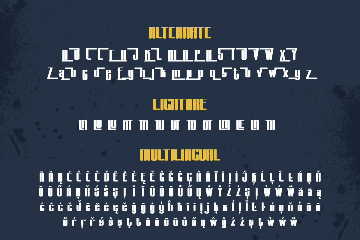 Jalmus - Retro Condensed Font, a Sans Serif Font by trabaskriya (Photo 3 of 8)