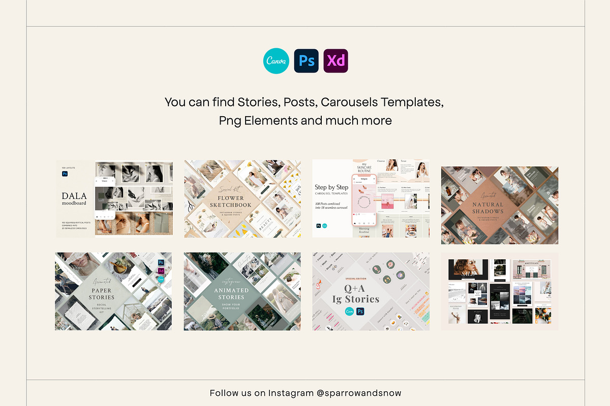 SALE! Social Kit BUNDLE Canva and PS, a Social Media Template by Sparrow & Snow (Photo 3 of 20)