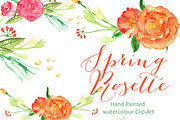 Rose Watercolor clip art, an Illustration by LABFcreations (Thumbnail 1 of 2)