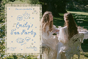 Secret Tea Party clip art set, a Decorative Illustration by Cute Atelier (Thumbnail 4 of 9)