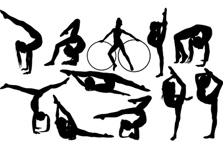 rhythmic gymnastics silhouettes