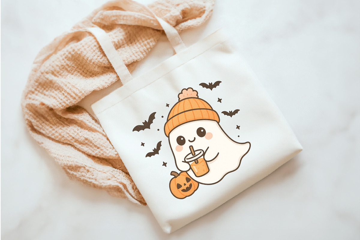 Halloween png, Cute Ghost png, an Illustration by Watercolor design (Photo 3 of 3)