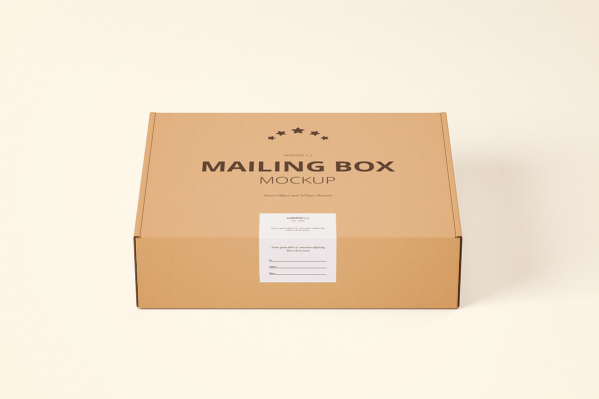 Shipping | Mailing Box Mock-up, a Cups & Container Mockup by WebAndCat (Photo 6 of 16)