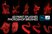 60 Paint Splash Brushes for PS, a Brush Add-On by Creative Graphics (Thumbnail 9 of 10)