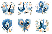 Valentine Damask Peacock Clipart, an Illustration by Designworld (Thumbnail 2 of 6)