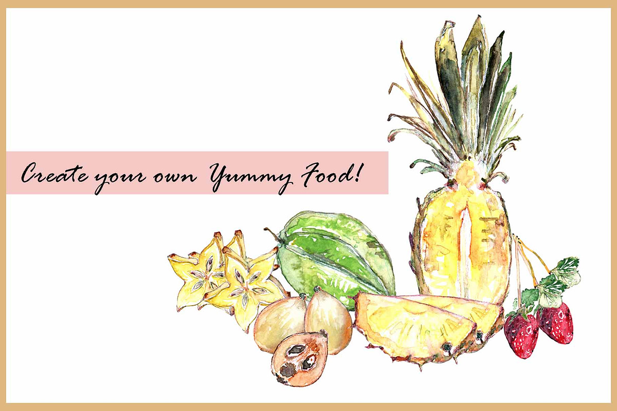 Spring & Summer Food Clipart, a Food Illustration by VianneArt (Photo 5 of 8)