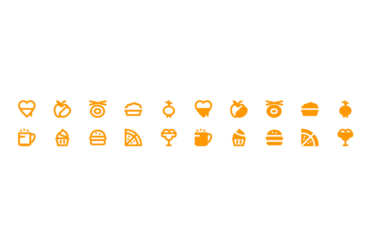 340 Food and Drinks Material Icons, a Solid Icon by Creative Stall (Photo 7 of 7)