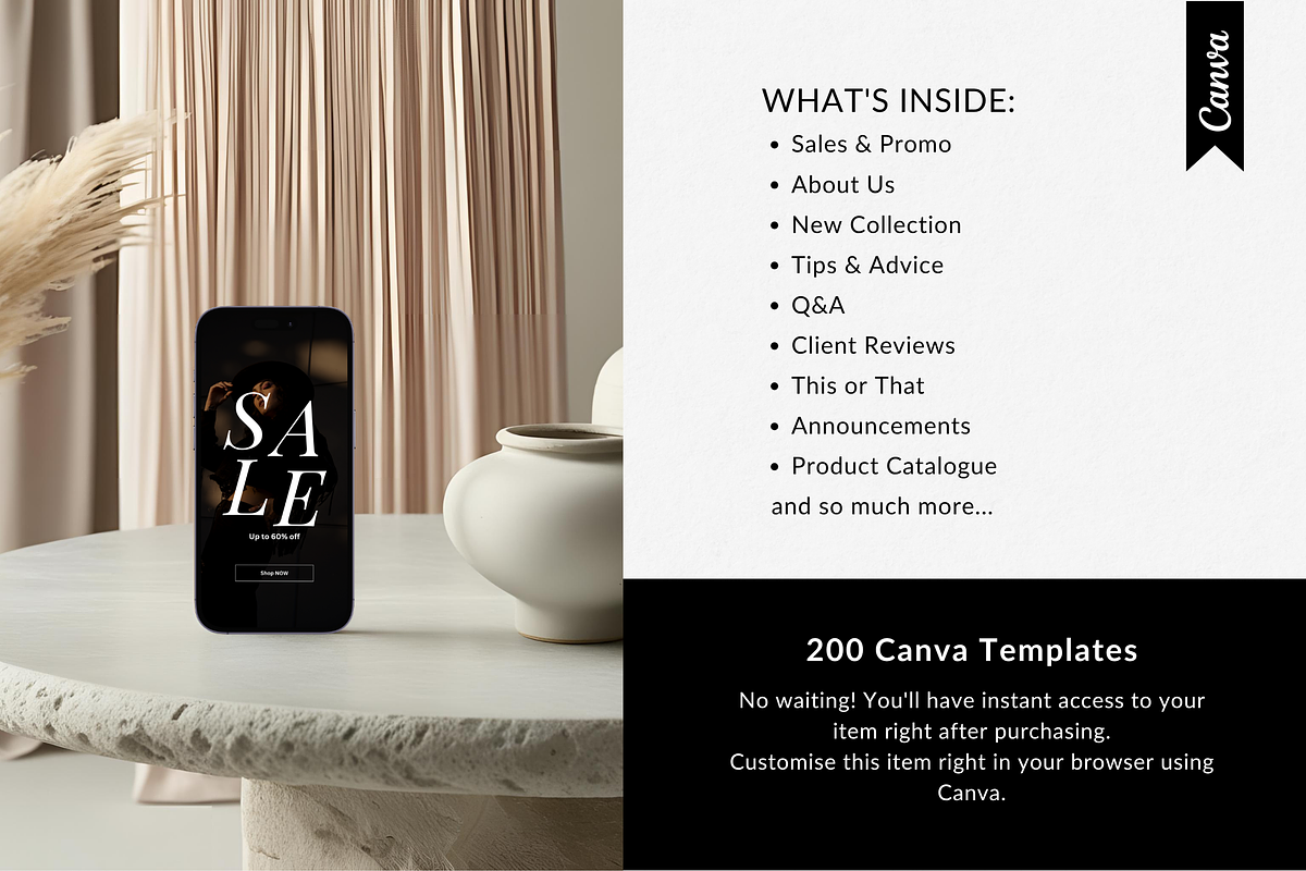 Fashion Instagram Story Templates, a Templates & Theme by TheBohoFactory (Photo 6 of 9)
